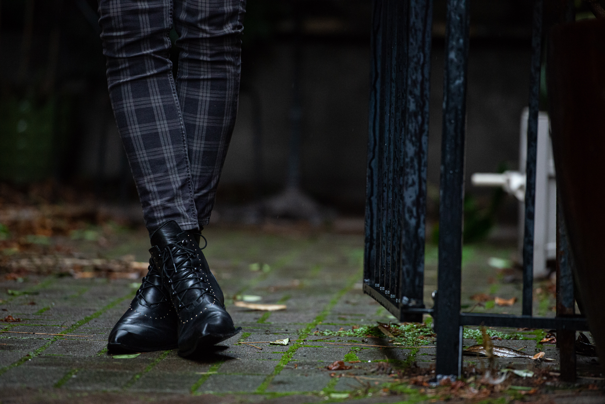 "Stride with Confidence: Paul Steele flaunting his Fluevog shoes on the picturesque streets of Victoria, BC."